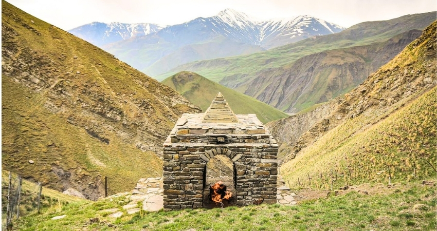 Russian border fire temple